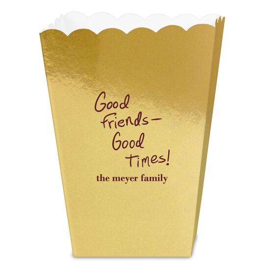 Fun Good Friends Good Times Mini Popcorn Boxes